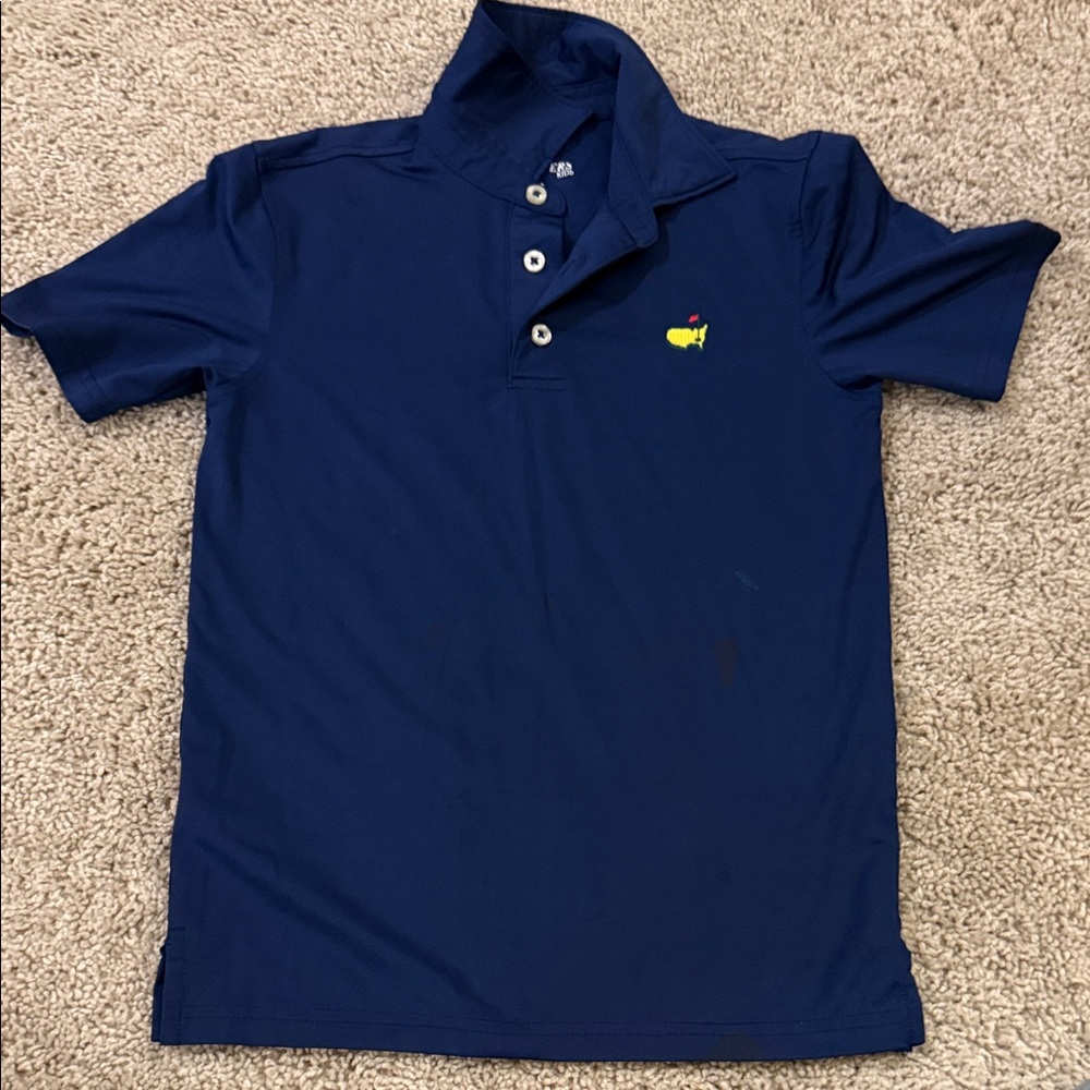 Masters Deep Blue Polo with Vibrant Yellow Accent